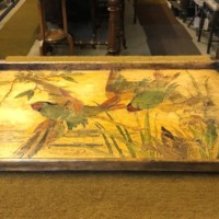 Vintage Wooden Hand Painted Serving Tray / Wall Art