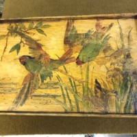 Vintage Wooden Hand Painted Serving Tray / Wall Art