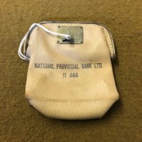 Vintage National Provincial Bank Ltd Locking Bank Deposit Bag