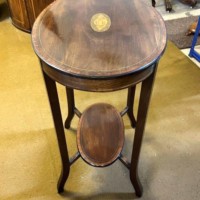 Edwardian Mahogany Inlaid Oval Occasional Table