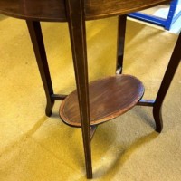 Edwardian Mahogany Inlaid Oval Occasional Table