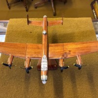 Vintage Wooden Model Avro Lancaster Bomber