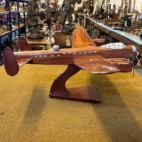 Vintage Wooden Model Avro Lancaster Bomber