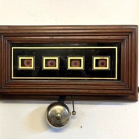 Antique Butlers Bell Box complete with Bell and Bell Push Test Box