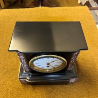 Antique Slate and Marble Mantle Clock