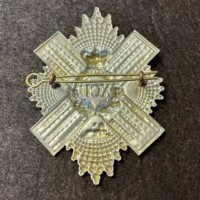 Militaria 92nd Gordon Highlanders Glengarry Badge with XCII and Battle Honours