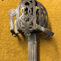 Renaissance Revival Scottish Basket Hilted Broadsword