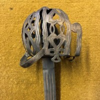 Renaissance Revival Scottish Basket Hilted Broadsword