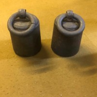 Antique Pair of Cast Iron 56 Lb Weights