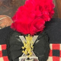 Vintage Royal Regiment of Scotland Glengarry with Cap Badge and Red Hackle