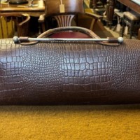 Vintage Alligator Skin Leather Document / Music Bag