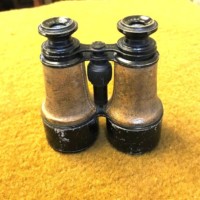 WW1 Military Binoculars Manufactured by Dollond London in a Leather Case Retailed by J Cripps London 1916, the Case is also Marked J Cubitt (presumably the owner)