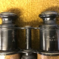 WW1 Military Binoculars Manufactured by Dollond London in a Leather Case Retailed by J Cripps London 1916, the Case is also Marked J Cubitt (presumably the owner)