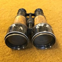 WW1 Military Binoculars Manufactured by Dollond London in a Leather Case Retailed by J Cripps London 1916, the Case is also Marked J Cubitt (presumably the owner)