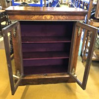 Victorian Walnut and Marquetry Pier Cabinet with Ormolu Embellishments