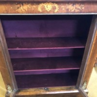 Victorian Walnut and Marquetry Pier Cabinet with Ormolu Embellishments