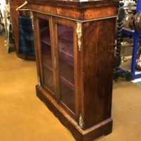 Victorian Walnut and Marquetry Pier Cabinet with Ormolu Embellishments