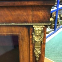 Victorian Walnut and Marquetry Pier Cabinet with Ormolu Embellishments