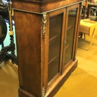 Victorian Walnut and Marquetry Pier Cabinet with Ormolu Embellishments