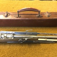 Vintage Folding Stainless Steel Music Stand with Carry Case