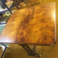 Victorian Burr Walnut Sutherland Drop Leaf Table