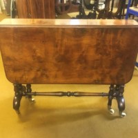 Victorian Burr Walnut Sutherland Drop Leaf Table