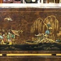 Rare Vintage Chinoiserie Folding Backgammon Table