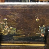 Rare Vintage Chinoiserie Folding Backgammon Table