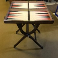 Rare Vintage Chinoiserie Folding Backgammon Table