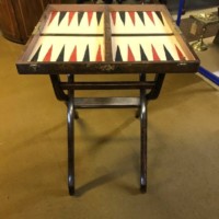 Rare Vintage Chinoiserie Folding Backgammon Table