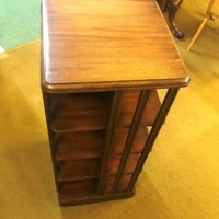 Mid Century Mahogany Revolving Bookcase / Display Cabinet / CD Rack