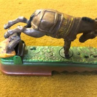 Vintage American Cast Iron Mechanical Bank "Always Did 'Spise A Mule" ﻿Reproduced from the Original in Collection of The Book Of Knowledge