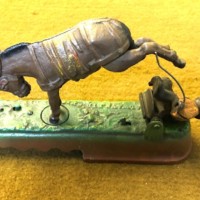 Vintage American Cast Iron Mechanical Bank "Always Did 'Spise A Mule" ﻿Reproduced from the Original in Collection of The Book Of Knowledge