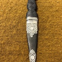 Vintage Scottish Sgian Dubh with Silver Plated Mounts