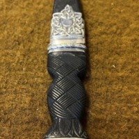 Vintage Scottish Sgian Dubh with Silver Plated Mounts