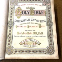 Victorian Holy Bible 'The National Illustrated Family Bible with the Commentaries of Scott and Henry'