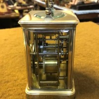 Antique Brass Striking Carriage Clock Retailed by James Hardy & Co Paris