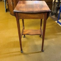 Edwardian Mahogany Oval Drop Leaf Occasional Table