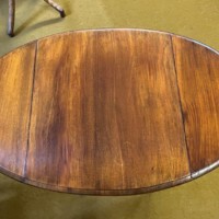 Edwardian Mahogany Oval Drop Leaf Occasional Table