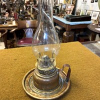 Victorian Copper Brass Finger Oil Lamp