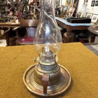 Victorian Copper Brass Finger Oil Lamp