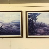 Vintage Pair of Limited Edition Prints by Braemar Artist Willie Forbes, Plate 1 "Dawn before the Twelfth" and Plate 2 "The First Drive" Both Numbered No 71 of 750 and Signed W Forbes