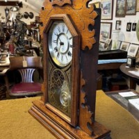 Antique American Gingerbread Clock by The Ansonia Clock Company New York