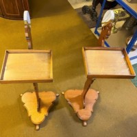 Vintage Pair of Art Deco Style Dumb Waiter / Card Stands