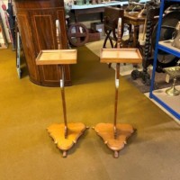 Vintage Pair of Art Deco Style Dumb Waiter / Card Stands