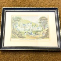 Antique Miniature Print Her Majesty and H.R.H Prince Albert at Balmoral