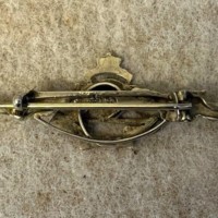 WW1 Royal Artillery Sterling Silver & Gold Plated Sweetheart Brooch