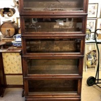 Antique 5 Tier Globe Wernicke Oak Barrister's Bookcase