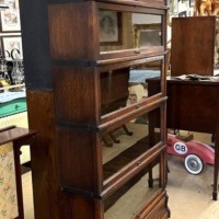 Antique 5 Tier Globe Wernicke Oak Barrister's Bookcase