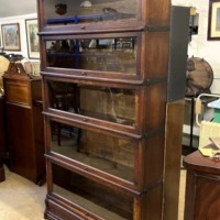 Antique 5 Tier Globe Wernicke Oak Barrister's Bookcase